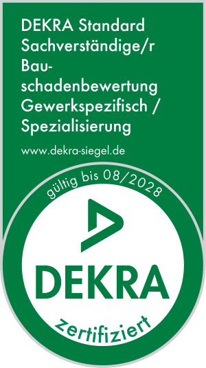 DEKRA-Zertifikat für Bauschadensbewertung